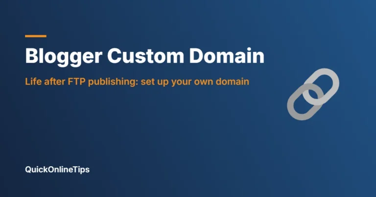 Blogger custom domain setup