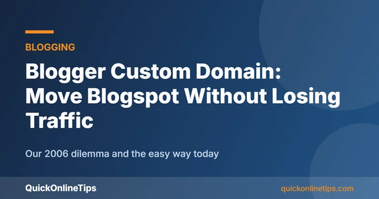Blogger custom domain: move a Blogspot blog to your own domain
