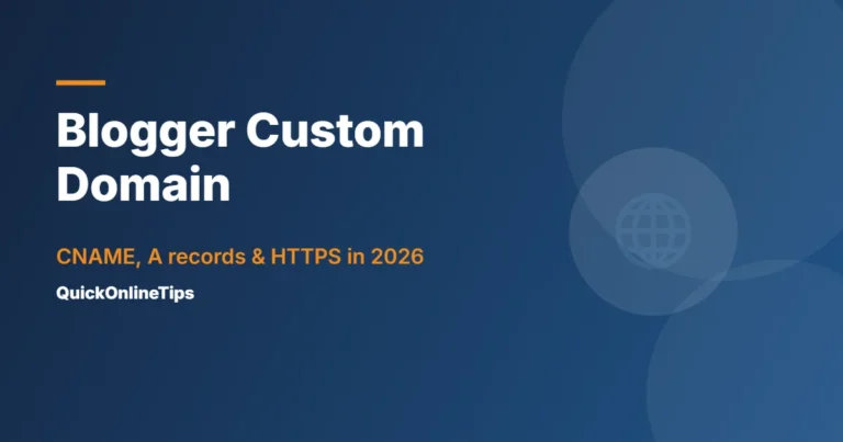Blogger custom domain setup