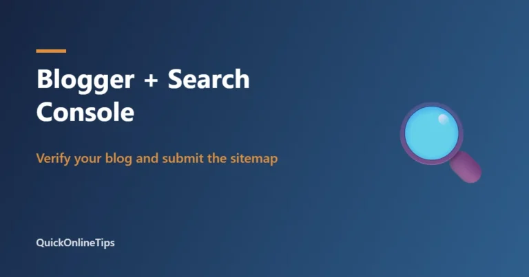 Add Blogger to Google Search Console
