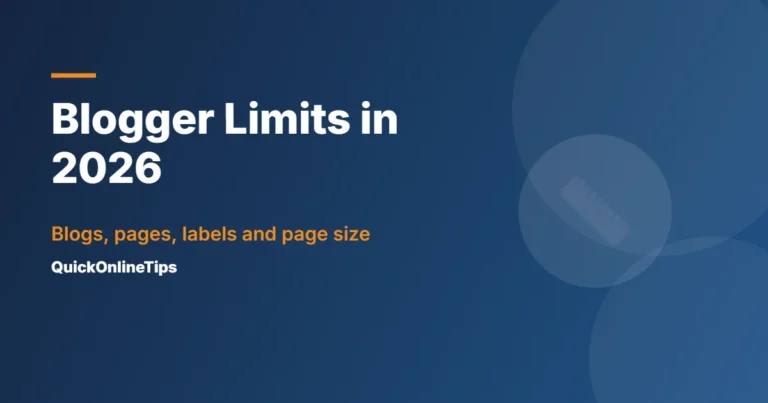 Blogger limits