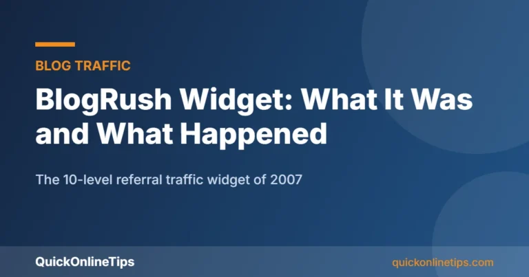 BlogRush widget history card