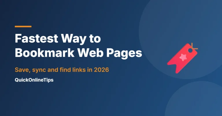 Fastest way to bookmark web pages