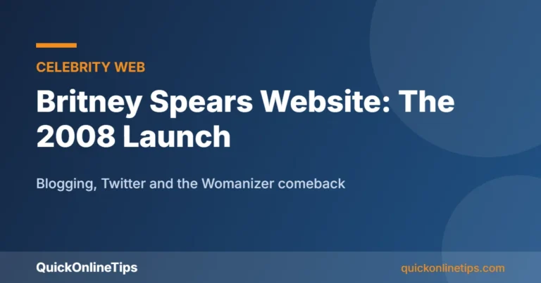 Britney Spears website launch in 2008