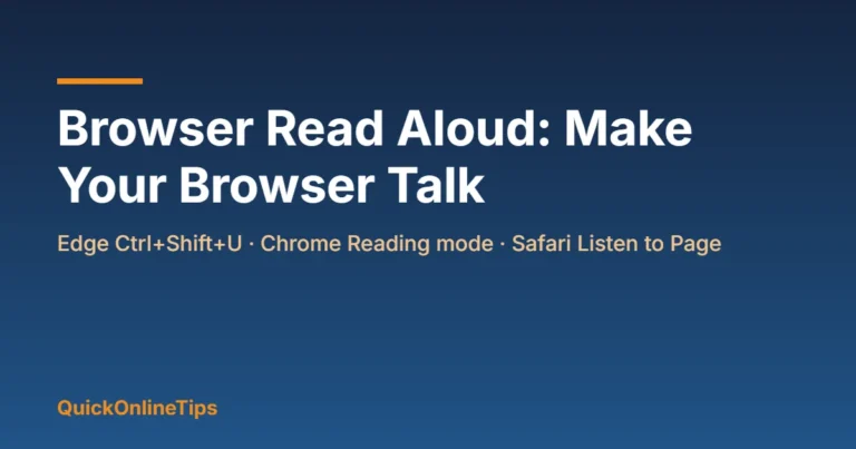 Browser read aloud in Chrome, Edge, Safari and Opera