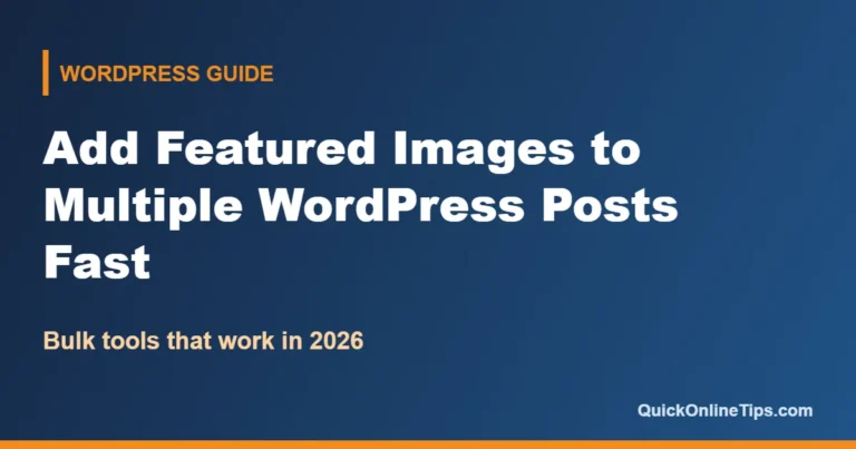 Add featured images to multiple WordPress posts