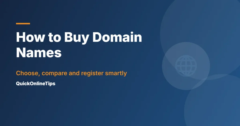 How to buy domain names