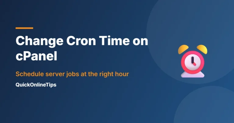 Change cron time on VPS cPanel