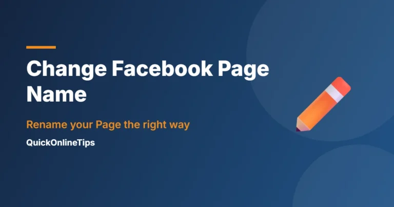 Change Facebook Page name