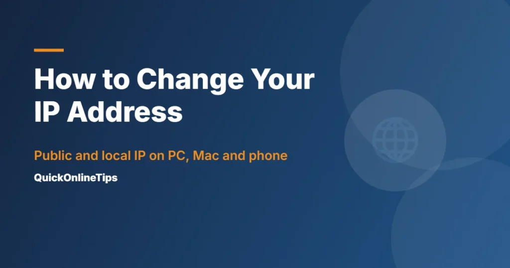 How to change IP address