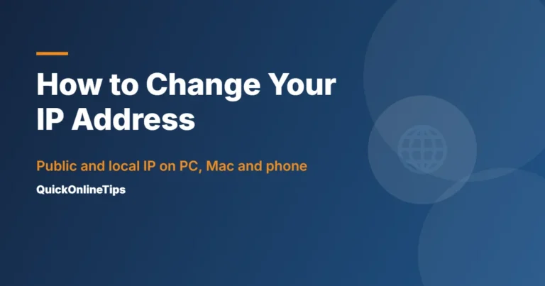 How to change IP address