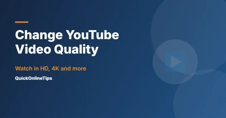 How to change YouTube video quality