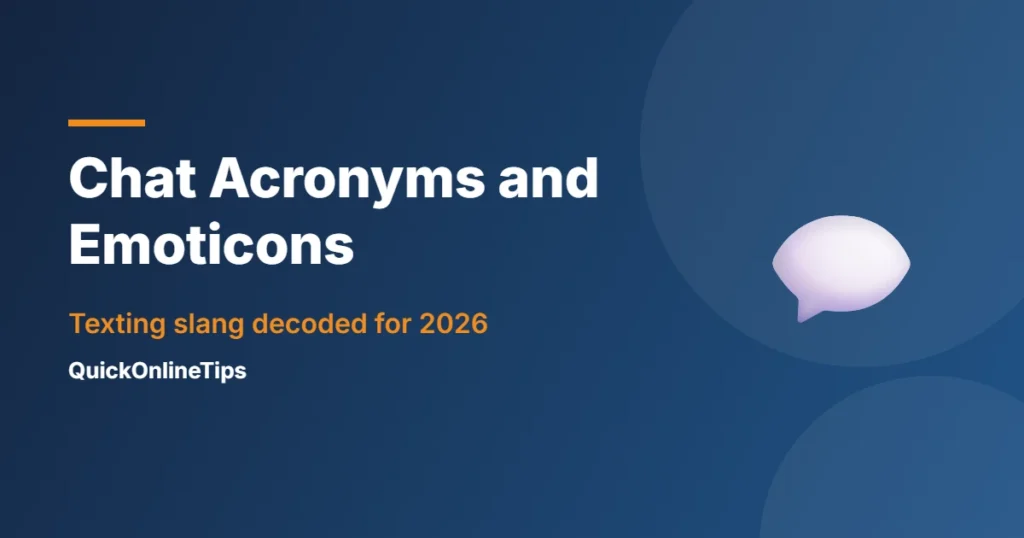 Most common chat acronyms and emoticons