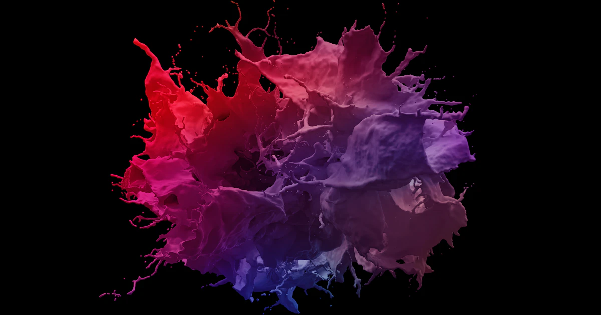 ChatGPT image generator: colourful liquid paint splash