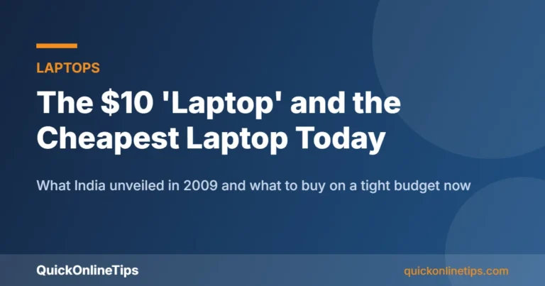 Cheapest laptop: the 2009 $10 laptop story and budget options today