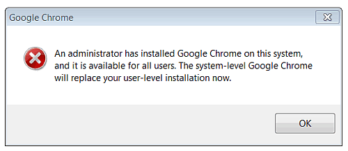 chrome beta alert