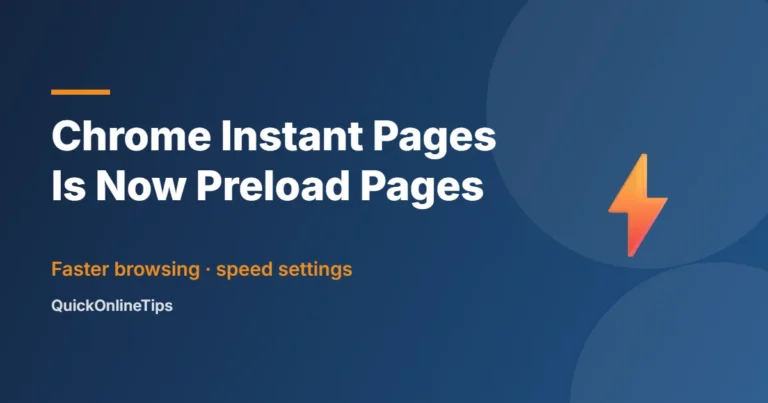 Chrome preload pages (formerly Instant Pages)