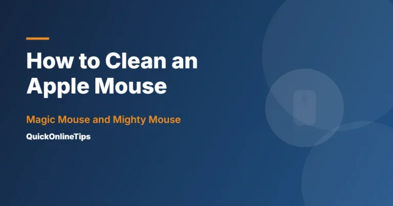 How to clean an Apple mouse