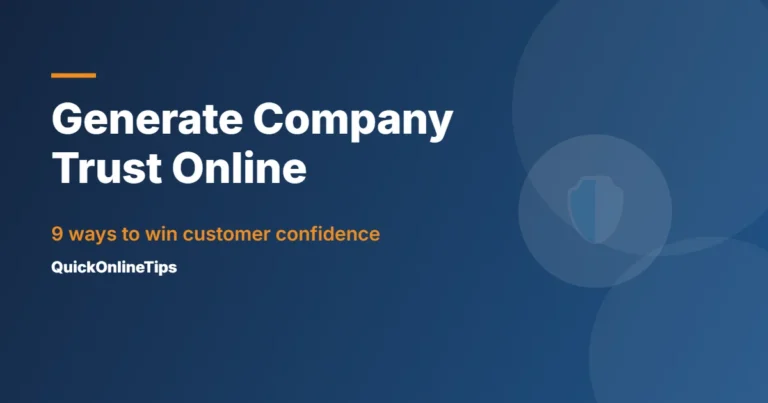 Generate company trust online