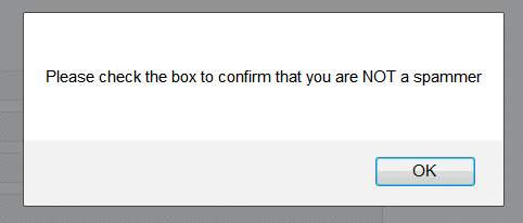 confirm not spammer