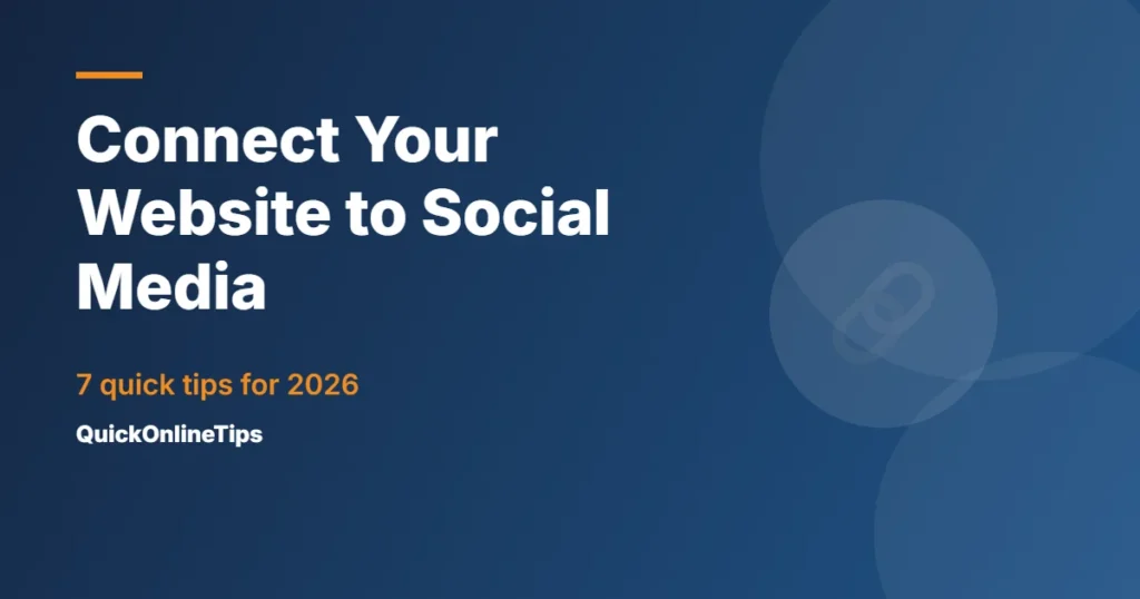 Connect your website to social media