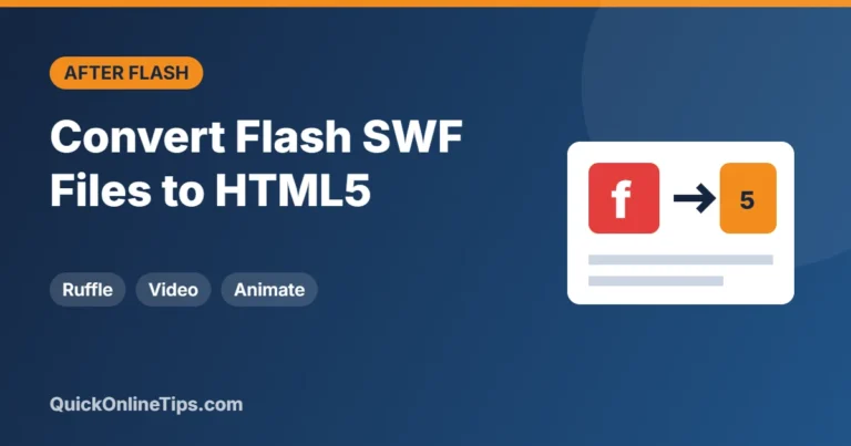 Convert Flash SWF files to HTML5