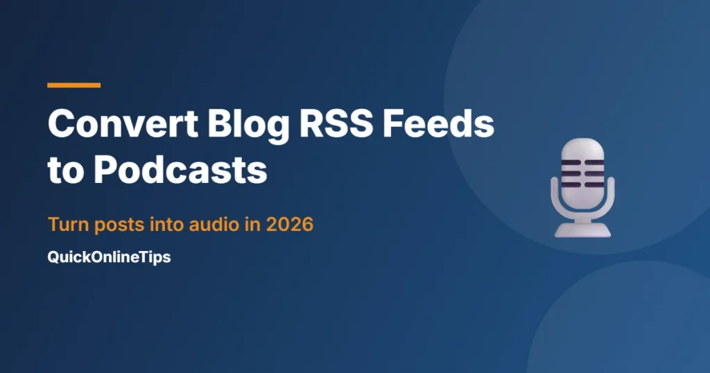 Convert RSS feeds to podcasts