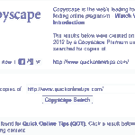 Copyscape premium results