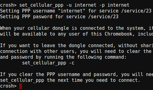 crosh internet