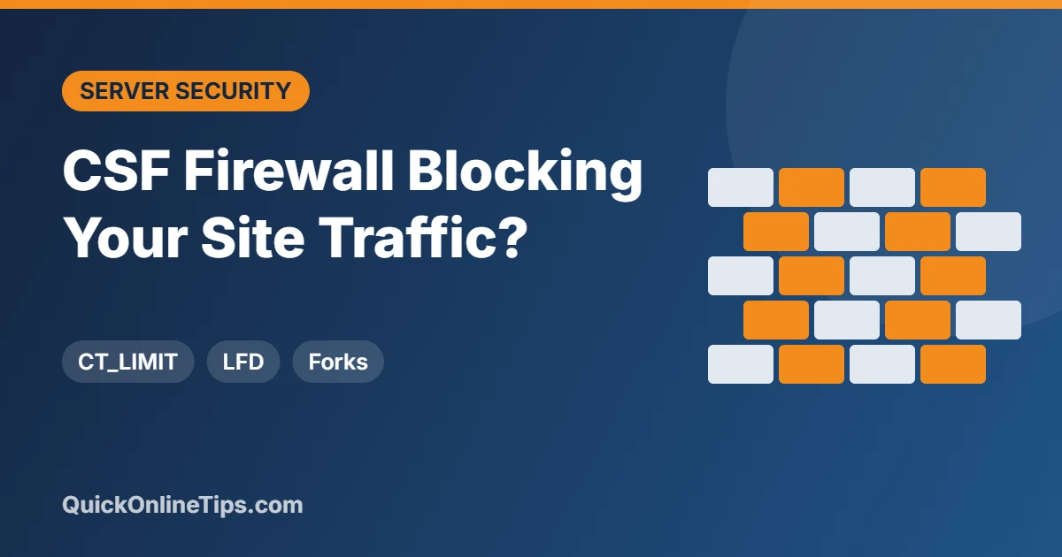 CSF firewall blocking site traffic