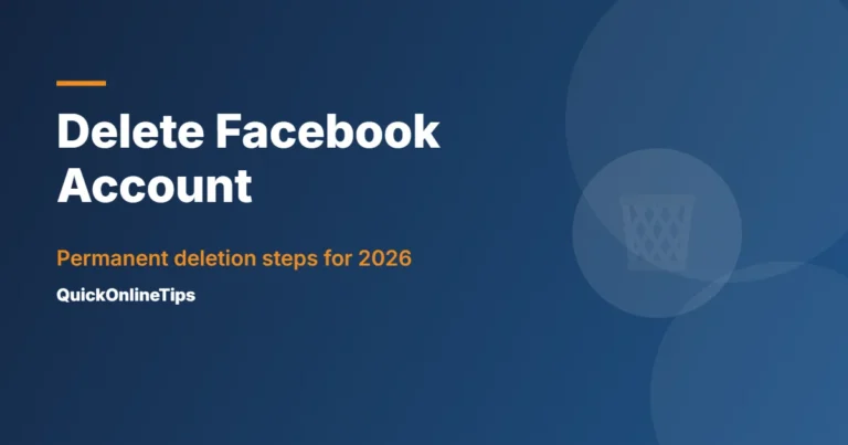 Delete Facebook account