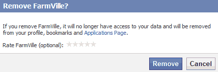 delete farmville application from Farmville