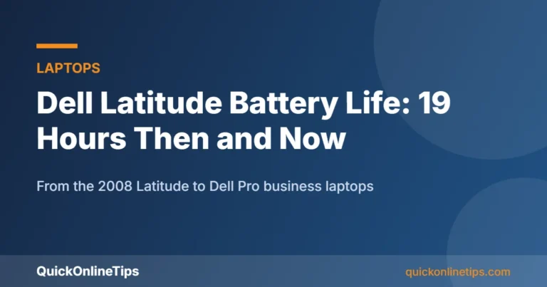 Dell Latitude long battery life laptops