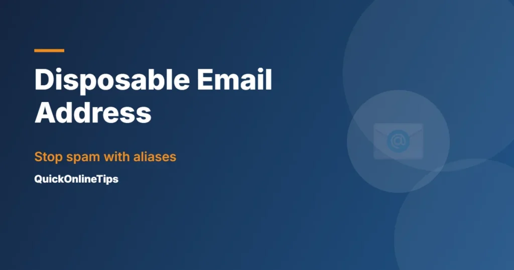 Disposable email address options