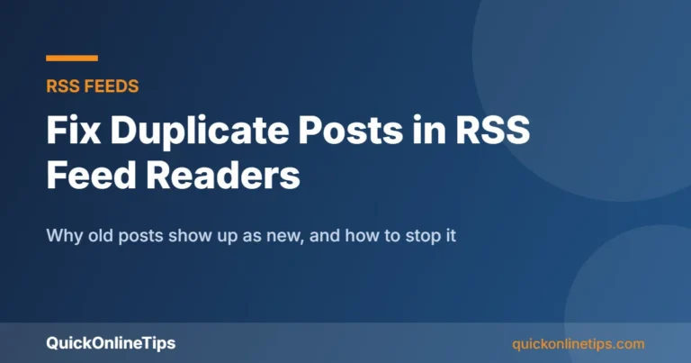 Fix duplicate posts in RSS feed readers card