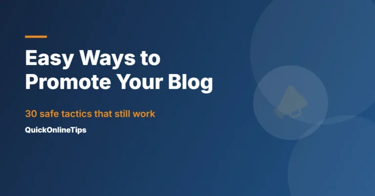 Easy ways to promote your blog