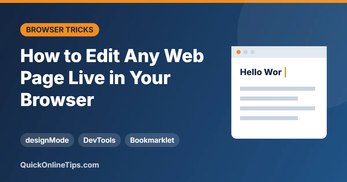 edit any web page live in your browser