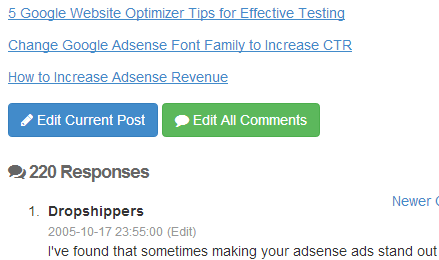 edit comments link