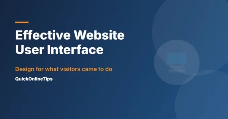 Create an effective website user interface