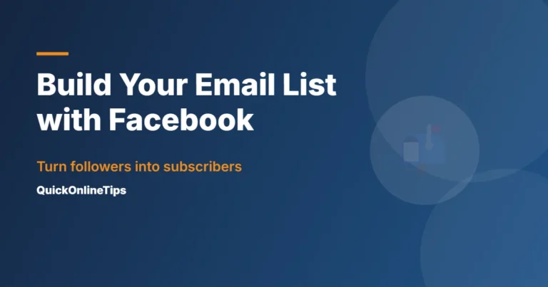 Build your email list with Facebook
