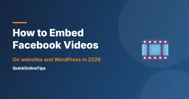 Embed Facebook videos on a website