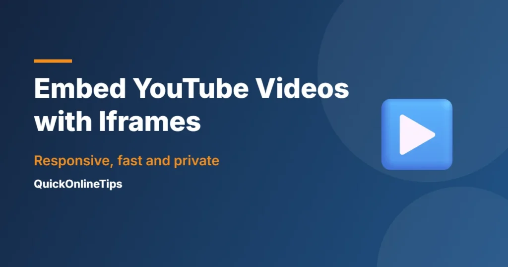 Embed YouTube videos in iframes