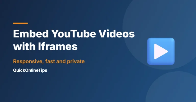Embed YouTube videos in iframes