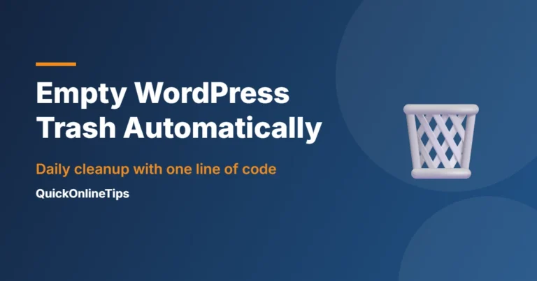 Automatically empty WordPress trash daily