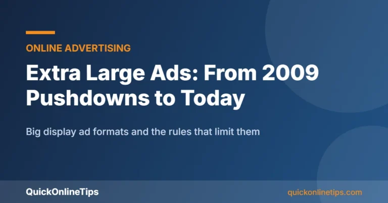 Extra large display ads history and current ad standards