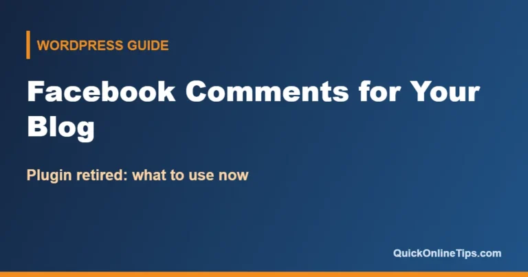 Facebook comments plugin for blogs and alternatives