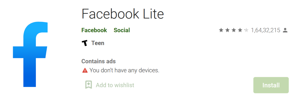 facebook lite app android