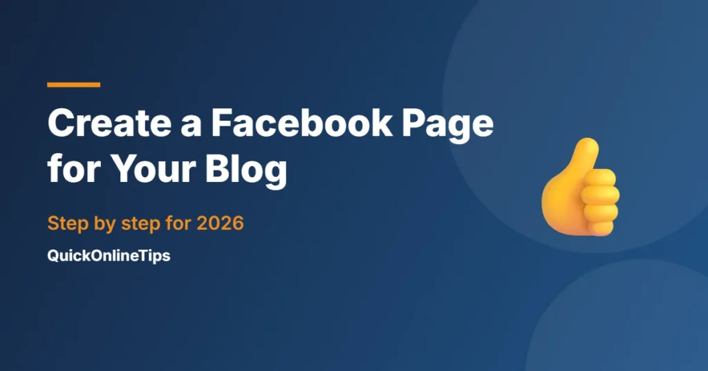 Create a Facebook page for your blog