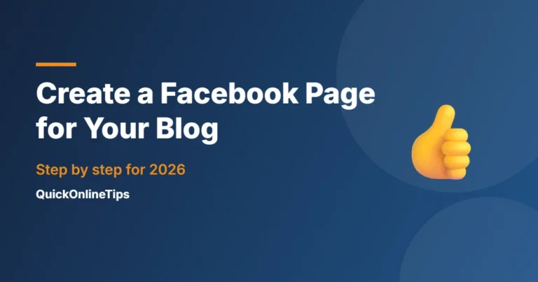 Create a Facebook page for your blog