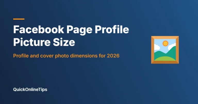 Facebook page profile picture size